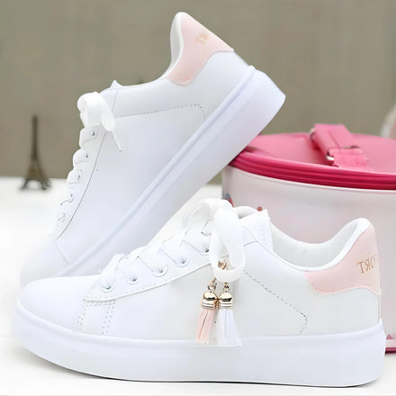 Spring New White Shoes Casual Fashion Sneakers Wholesale Women White Court Sneakers Non Slip Waterproof Women's Shoes
