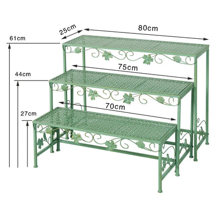 Plant Stand Outdoor Natural Metal Rustproof Modern Flower Rack