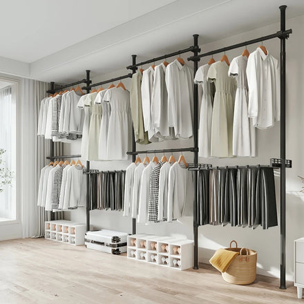 Home Steel Wardrobes Bedroom Closet Mobile Collapsible Walk in Closet Wardrobe System Combination Wardrobe