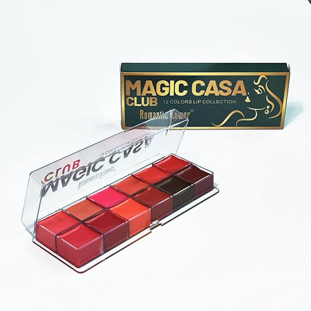 Cosmetics Factory Wholesale Sunscreen Waterproof Makeup 12 Color Lip Gloss Palette