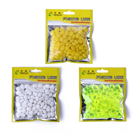 Wholesale SO032 100pcs/bag Artificial Lifelike Simulation Corn Soft Plastic Baits Fishing Lures