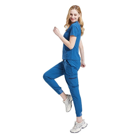 Polyester Spandex Set Jogger Scrubs Uniforms Nurse Doctor Uniform Medical Scrubs Work Scrubs Uniform