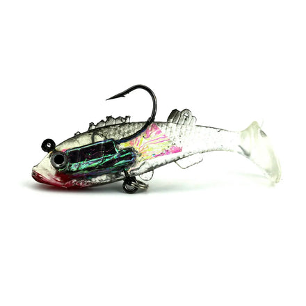 Wholesale SO034 8.5cm 17.4g 2pcs/bag Artificial Soft Plastic Lead Head Baits Fishing Lures with Hooks