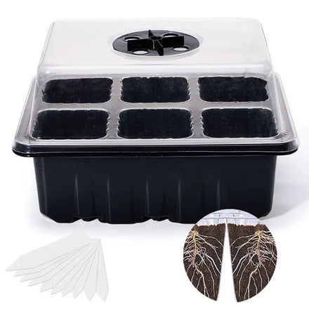 Tray Flower Pots Seedling Starter Plant Nursery Grow Box Germination Garden Extra Strength Seed