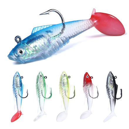 Wholesale SO065/SO066 8cm/11.5g 10cm/19.8g Artificial Soft Plastic Baits Sinking Lead Jig Head Fishing Lures