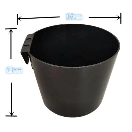 YZB LMB15 Plastic a Round Hard Molded UV Resistant Removable Pet Food Coop Cup for Poultry Feeds