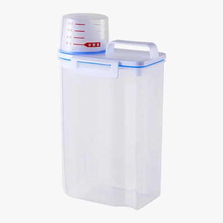 Plastic PP Seal 2L Capacity Transparent Visible Moisture Resistant Detachable Minimalist Kitchen Grain Food Storage Container