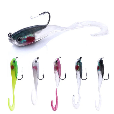 Wholesale SO050 11cm 16g 5pcs/bag Artificial Lead Head Baits Soft Fishing Lures with Hook