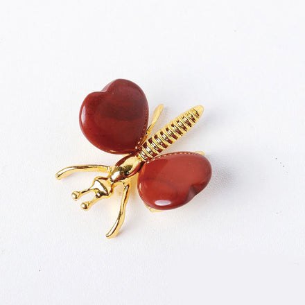 HZ Red Jasper Colorful Butterfly Crystal Crafts For Christmas Gift Home Decoration Ornaments