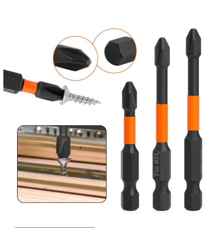 1/4 Hex Shank Strong Magnetic S2 Material PH2 X 25mm-150mm Screwdriver Bit Black Color