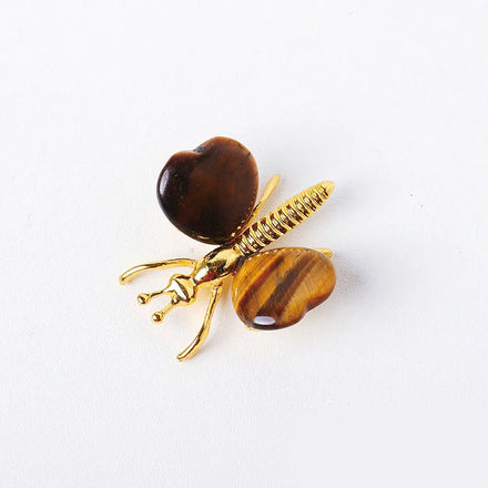DIY Tiger Eye Butterfly Small Animal Ornament Gemstone Animal For Home Decoration