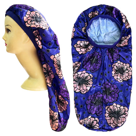 Low Price Custom Logo Adjustable Fashion Double Layer Satin Large Women Shower Sleeping Bonnets Hats