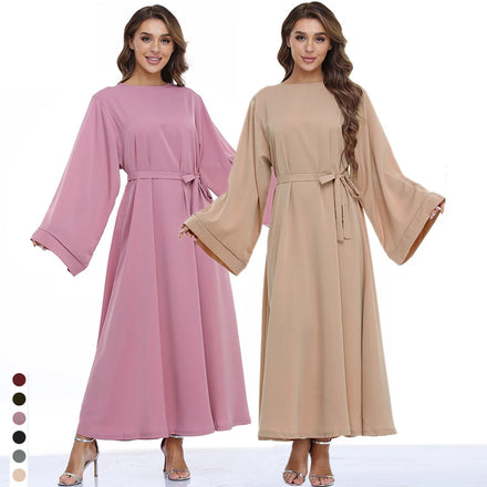 Women's One-Size Traditional Muslim Clothing Loose Hooded One-Piece Full Cover Abaya Prayer Robe Long Dress Style