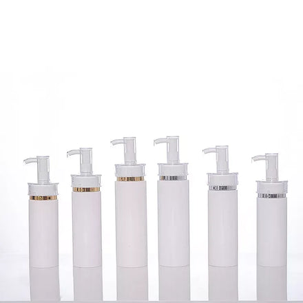 China Ningbo Focus Brand Focus-ms-06 Luxury 15Ml 30Ml 50Ml 75Ml White Plastic Acrylic Airless Lotion Pump Smooth Ribbed Bottle