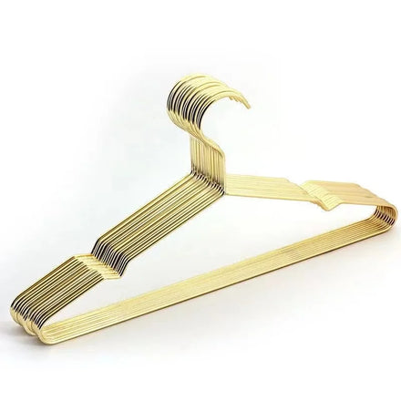 Pet Clothes Gold Metal Wire Hangers Dry Cleaning Cheap Laundry Clothes Hanger Gold Metal Hanger for Clothes