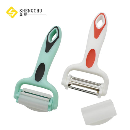 Wholesale 1-Piece 360-Degree Rotating Blade Eco-Friendly Stainless Steel Manual Potato Vegetable Peeler Plastic Handle Easy