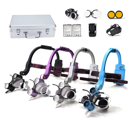 Colorful 2.5X 3.5X Dental LED Head Lamp 5W Electric Surgical Headlight for Magnification Binocular Loupes Lab Equipment