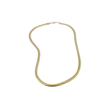 Chunky Womens Jewellery Non Tarnish Cuban Chain Necklace Flat Chain Choker Fashion Stainless Steel Jewelry Gold Chain Necklace
