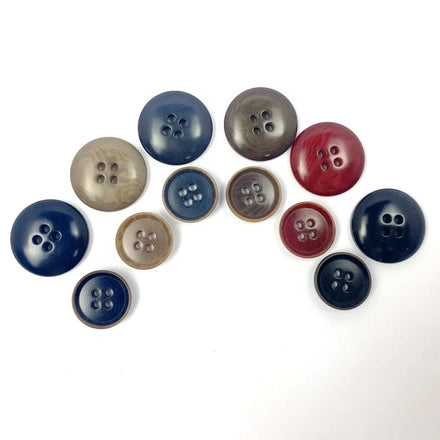 Natural Real Corozo Nut Shell 4-Holes Dresser Suit Buttons Flatback Style for Casual Wear Pattern Decorative Use WIKO CZ00145-1