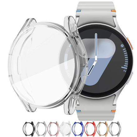 Electroplated Soft TPU Bumper Full Screen Protector Watch Cover for Samsung Galaxy Watch 7 FE 6 5 4 Case 40mm 44mm Cover