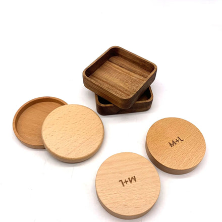 Tea Coffee Cup Placemats Decor Walnut Wood Coasters Eco-Friendly Disposable Drink Mat Bowl Teapot Fashion Classic Style Custom