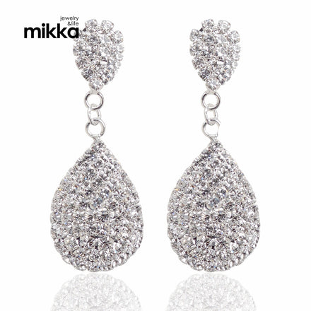 European and American Brides Are Fashionable and Exquisite and Popular Welding Water Drop Earrings