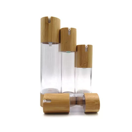 China Ningbo Custom Made Focus Brand Focus-ms-06 Airless PP Acrylic 30ml 60ml 120ml Smooth Ribbed Aluminum Plastic Bottle