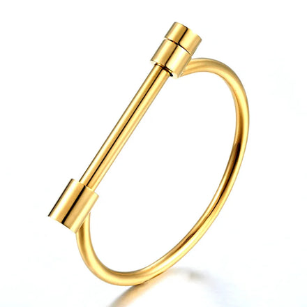 Hot Selling Stainless Steel D - Shaped Horseshoe Buckle Bracelet Ladies Charm Screw Cuff Bracelet Jewelry