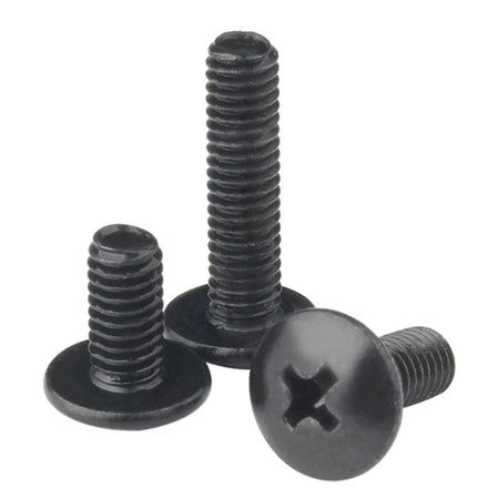 M3 M4 M5 M6 Machine Screw Black Zinc Plated Steel Cross Pan Head Combination Screw Washer Assembly