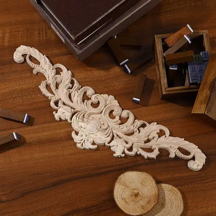 Fine Carvings Applique Carved Wood Appliques Onlay Decorative Excellent Funiture Decal