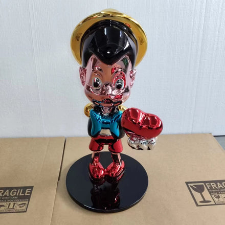 Wholesale Custom Pop Art Statue Fiberglass Sculpture Cartoon Figurine Statue for Home Decoration