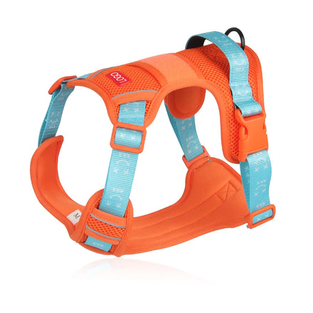 No Pull Dog Harness Reflective Adjustable Vest with a Training Handle With 2 Metal Leash Hooks