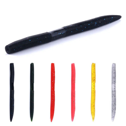 Wholesale SO102 14cm 8.5g 6pcs/bag Artificial Soft Plastic Baits Worm Shape Fishing Lures