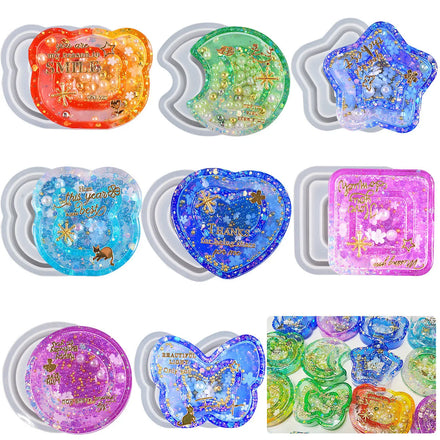 New Arrival Resin Casting Shaker Molds and Seal Films for Pendant Jewelry Keychain Decoration Silicone Resin Shaker Molds