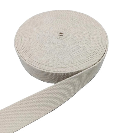 Natural Color Pure Cotton Bag Strap Webbing 38 mm Canvas Bag Handle Bag Strap