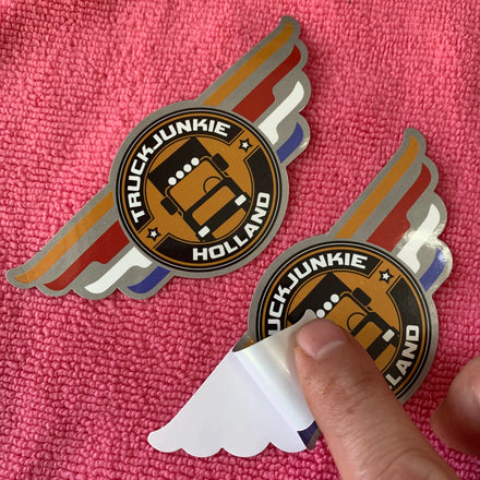 Funny Design Wing logo UV Proof Vinyl Sticker Decalwaterproof Strong Glue Backing PVC Plastic Sticker