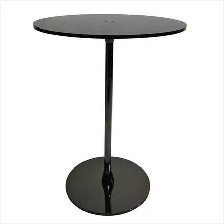 Modern Black Acrylic Podium Table with Steel Stand for Restaurants Weddings Offices Classrooms