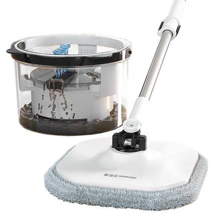 Homettler Flat Mop Bucket Magic Handle Eco-Friendly High Dehydration Rate Reusable Mop Pads for Home Various Floors