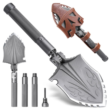 Zune Lotoo Hot Sale Shovel Wolf Thorn Casting Fold Wholesale Shove Camping Gear Hiking Digging Portable Folding Tactical Shovel