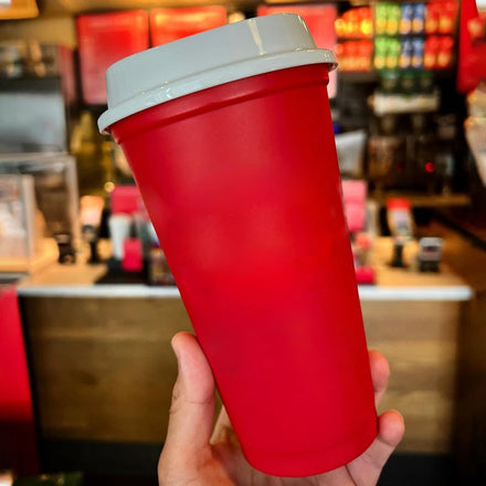 Wholesale Bulk Dropshipping Hot Sale Rts Reusable Cold Hot Tumbler Plastic 16oz Red Christmas Gifts Cup Coffee Cup