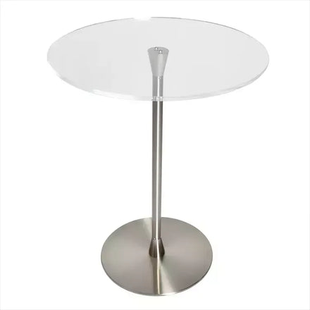 Modern Clear Acrylic Table Podium with Steel Stand for Restaurants Weddings Offices & Classrooms