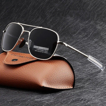 Custom Logo Brand American Polarized Sun Glasses UV400 Mirror Lens Shades Polarized Pilot Sunglasses for Men