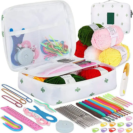 Full Crochet Starter Kit for Beginners AdultsCrochet Hook Set with Case