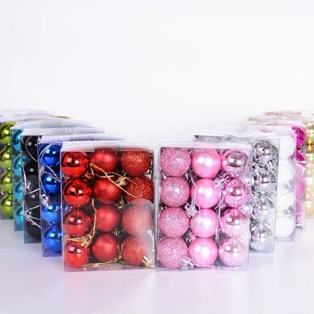 Colored Shatterproof PVC Tree Hang Balls Decor Wholesale Clear Plastic Ornaments Christmas for Household
