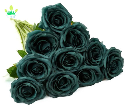 Artificial Rose Open Flower Bouquet Rose Stems for Wedding Arrangement Bridal Bouquet Centerpiece Silk Flowers