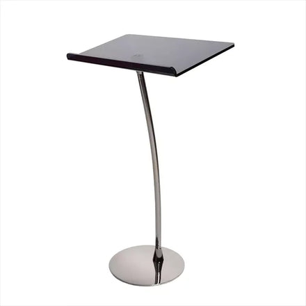 Black Acrylic Curved Podium Church Acrylic Podium Stand Lectern for Restaurants Wedding Office and Classroom Acrylic Lectern