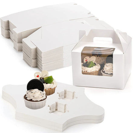 Manufacturer Supply High Quality Portable White Tall Cake Boxes 3-Tiered Kraft Paper Food Grade UV Advantageous