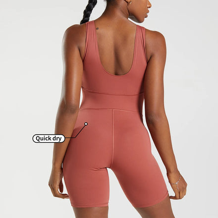 One-Piece Sportswear Fitness Bodysuit Gym Wear Workout Activewear One-Piece Fitness Jumpsuit