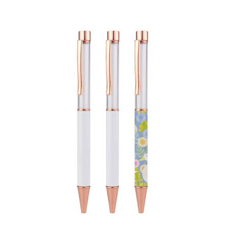 New Design DIY Sublimation Empty Tube Pen DIY Ballpoint Pens Sublimation Snow Globe Pens