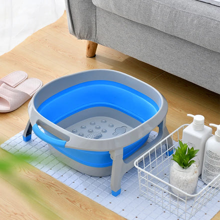 Collapsible Foot Wash Basin Foot Spa Soaking Tub Pedicure Bucket Feet Bath Massager